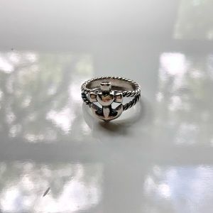 James Avery Faith, Hope and Love Twisted Rope Ring (size 4.5)